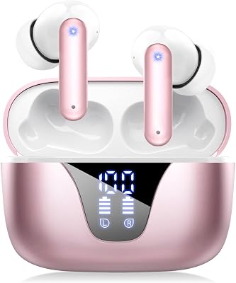 ZIUTY Earbuds, Ear Buds with Big Bass Stereo Sound, Lightweight Bluetooth Earbuds with 48 Hours
