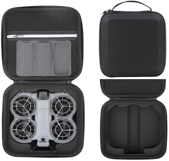Hard Shell Storage Case Compatible with DJI NEO 2 - Custom Fit, Waterproof, with Accessory Compartment for Safe Travel (Black)