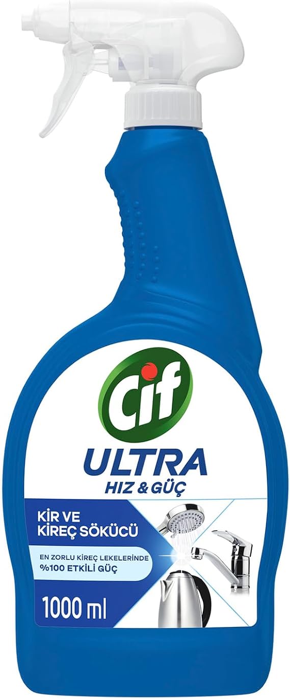 Cif Ultra Hız & Kireç Sökücü Sprey Leke ve Kir Çıkarıcı 1000 ml