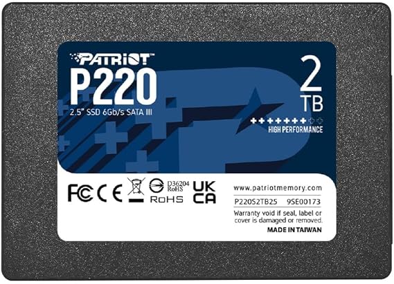 Patriot P220 2TB SATA 3 2.5" SSD
