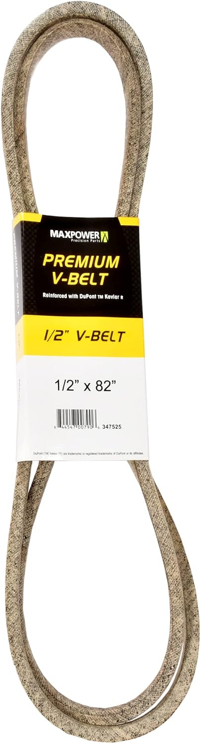 Maxpower 347525 Premium Belt Reinforced with Kevlar Fiber Cords, 12 x 82"