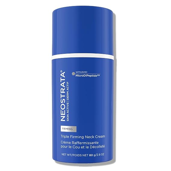 NEOSTRATA Triple Firming Neck Cream, New & Improved Formula - with MicroDiPeptide229, NeoGlucosamine, and Bakuchiol, Fragrance-free, Oil-Free, Decolletage Rejuvenating Cream For all Skin Types, 80 g.
