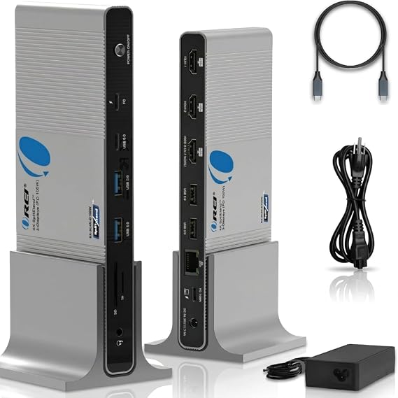 OREI DisplayLink Triple Monitor Docking Station 4K@60Hz with 100W PD