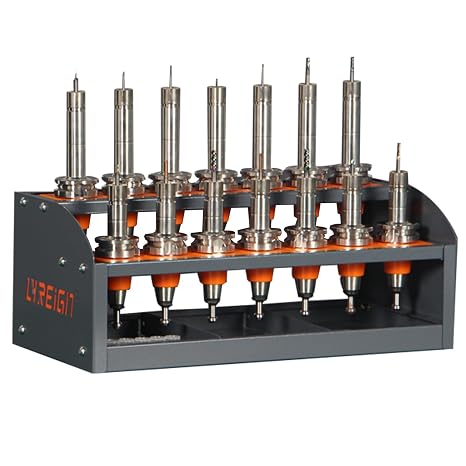 CNC Tool Rack for Workshop Storehouse Airplane Car Furniture Make, CNC Tool Holder on Desktop Placed, CNC Tool Storage Rack Placed on The Desktop