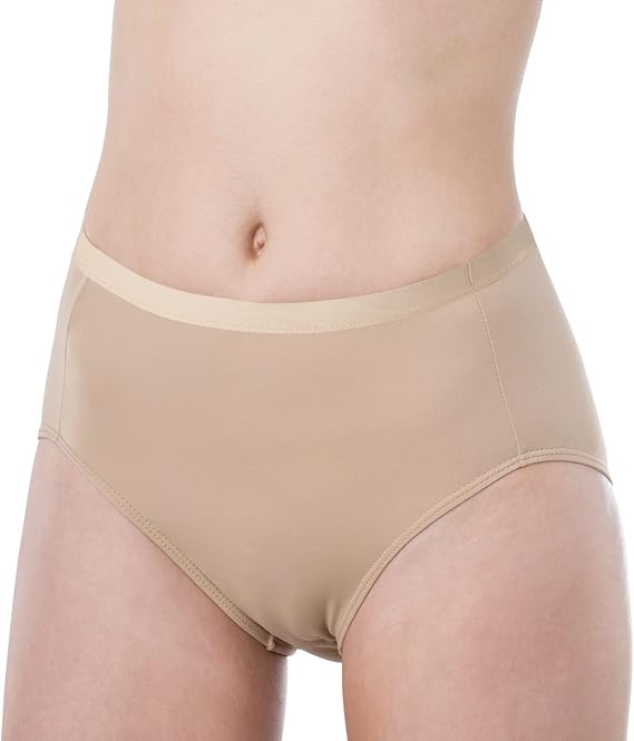 Elita Women's 'Silk Magic' Microfiber High Cut Full Coverage Panty, Classic Beige, S