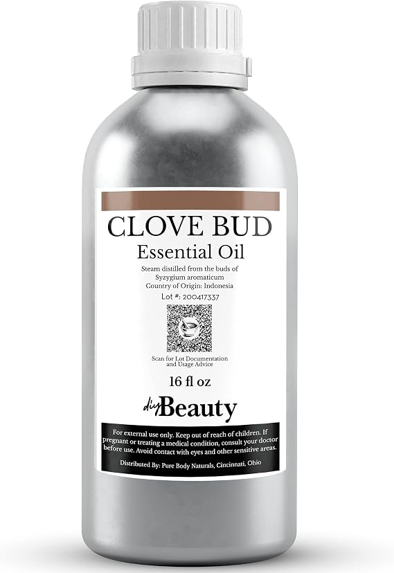 Bulk Clove Bud Essential Oil, 16 oz - 100% Pure Undiluted, High Eugenol
