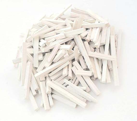 EARTH-NATURAL 50 Pcs, White Slate Pencils, Cut From Natural Stone