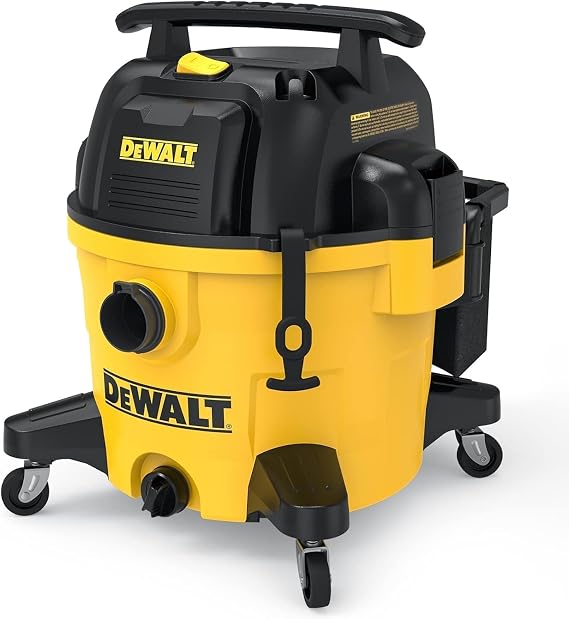 DEWALT 9 Gallon STEALTHSONIC Ultra Quiet Poly Shop Vacuum Wet/Dry, DXV09P-QTA Noise Reduction Vac for Shop, Heavy Duty Shop Vacuum