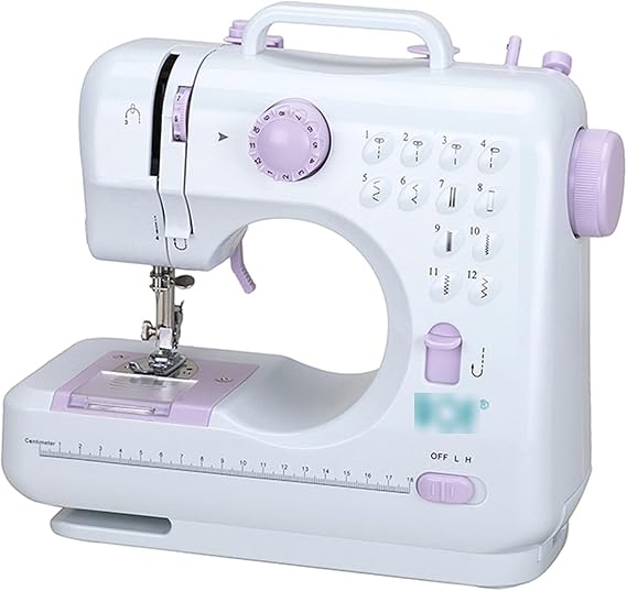 Portable Mini Sewing Machine,with 12 Built-in Stitches,Foot Pedal - Ideal for Beginners, Amateurs Home Embroidery Projects