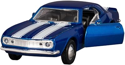 KiNSMART - 1967 Chevrolet Chevy Camaro Z28 5 1:37 Scale Die Cast Metal Model Toy Classic Muscle Car Blue