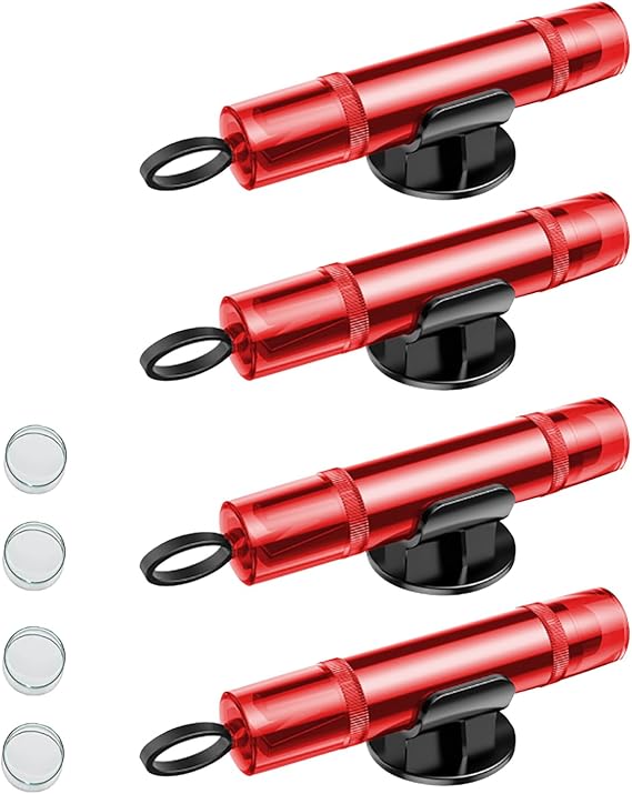 BigKing 2 x Car Emergency Hammer, Car Windscreen Breaker with Seat Belt, Quick Cutter Emergency Window Breaker & Escape Safety Hammer, Car Escape Emergency Tool Suitable for All Vehicles (4*Red)