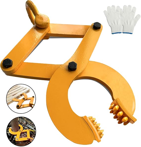 6090lbs Pallet Puller Clamp Heavy Duty Steel Single Scissor for Pulling Pallets, Woods, Trees, 8 Inches Bigger Jaw Opening Pallet Grabber
