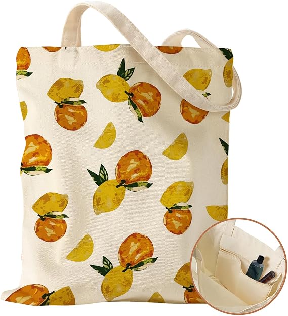 Miss Adola Canvas Tote Bag for Women with Inner Pocket