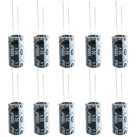 1000uF 50V Capacitor,JIADONG 10PCS Electrolytic Capacitor Assortment for DIY Soldering Electronic Projects Compatible with Arduino Kits