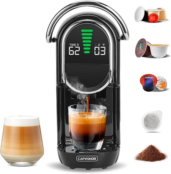 Magician1 Mini 5 in 1 Multi-Pod Espresso Coffee Machine for Pods & Grounds