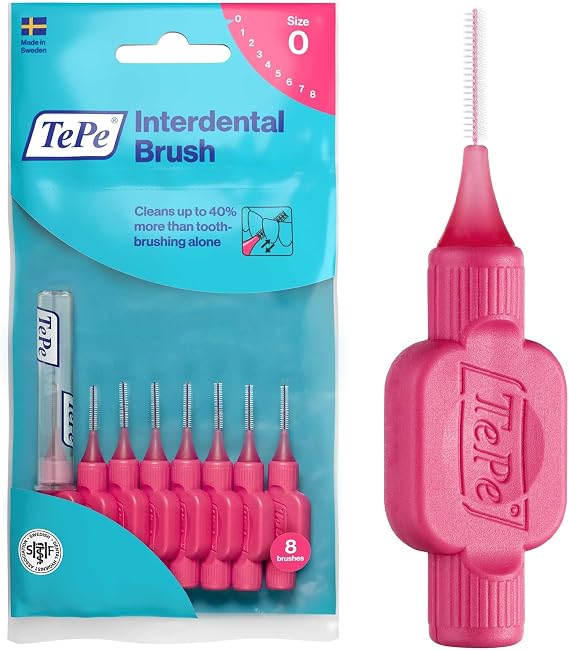 TePe Arayüz Fırçası, Orijinal, Pembe, 0.4mm/ISO 0, 8 adet