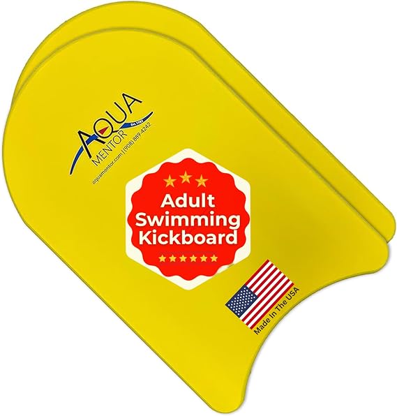 Aquamentor Competition Kickboard - High-Density Foam Board for Lap Swimming, Training, Pool Exercise, Water Aerobics - Swim Team Gear and Pool Accessories for All Levels - Textured Grip