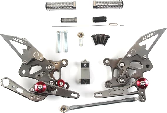 V2.0 Adjustable Rearsets Compatible with Aprilia RSV4 RSV4R FACTORY 2009-2012, Gray