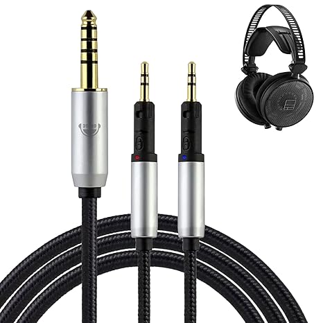 okcsc Replacement Cable for Audio-Technica ATH-R70X R70XA Headphone Cable 4 Core Braid OFC Cable 4.4mm Balanced Plug 6.5FT Length
