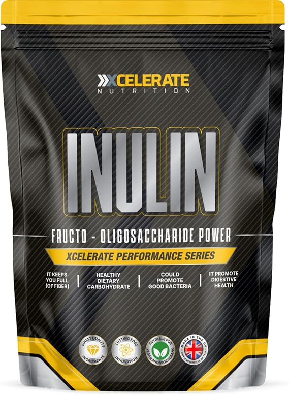 Natural 100% Inulin Powder - Organic Prebiotic for Gut Health, Digestion & Weight Management | High-Fiber, Low-Calorie Natural Supplement for Balanced Wellness by XCelerate Nutrition (250g)