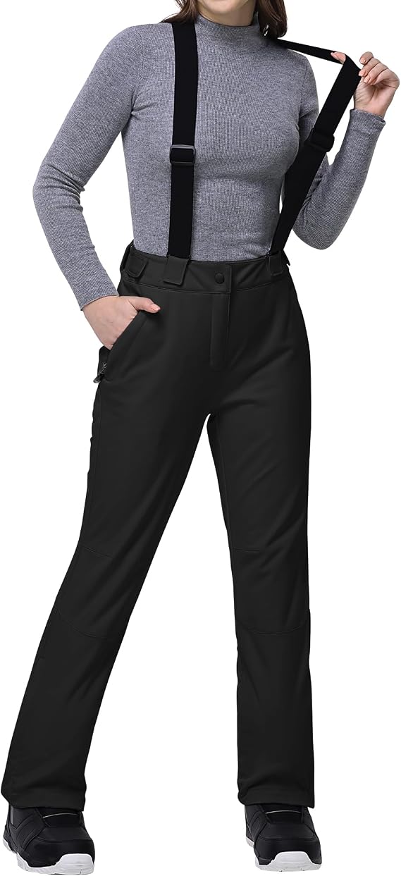 Outdoor Ventures Women's Ski Snow Bib Pants Insulated Waterproof Snowboard
