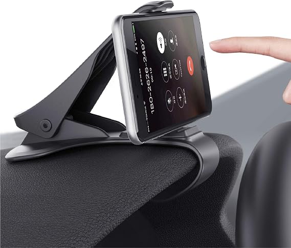 Dashboard Cell Phone Holder, Phone Clip for Car, Phone Clip Holder, Clip on Dash Phone Holder for Car Compatible with iPhone Xs/XS MAX/XR/X/8/8Plus/7/7Plus/6s Galaxy S10/S9/S8/S7/Note