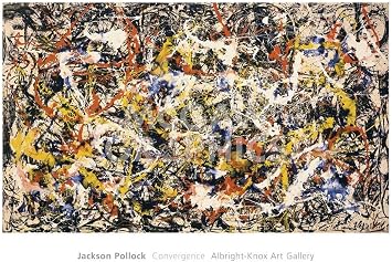 barewalls Convergence Abstract Expressionism Art Print by Jackson Pollock, Overall Size: 28x40, Image Size: 36.5x21.75