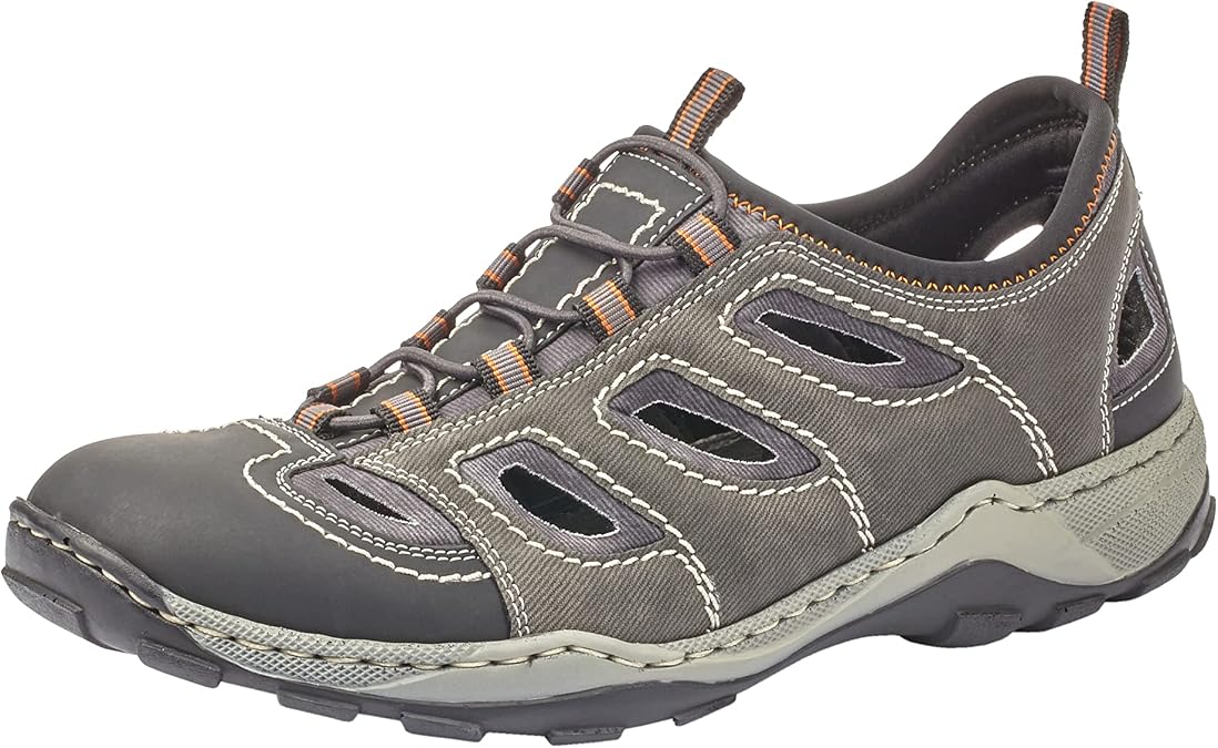 Rieker Men's 08065 Sneakers Low-top, Jeans Black