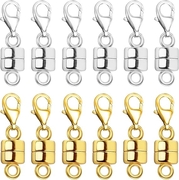 OHINGLT Magnetic Necklace Clasps and Closures with Lobster Claw Clasps