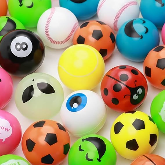 Hard Plastic Balls - 2 Inch Plastic Balls for Kids - 49 mm Self-Vending Toys in Bulk - Assorted Colors - Vending Machine Toys - Classroom Prizes
