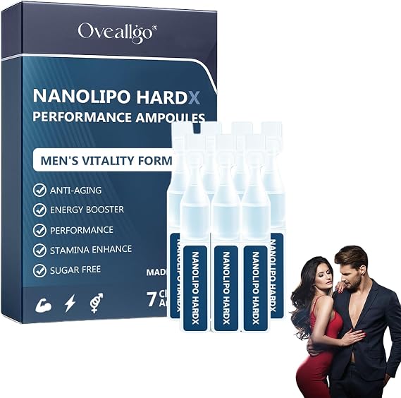 Oveallgo NanoLipo HardX Performance Ampoules, Advanced Men's Drops, Lmprove Vitality (1 Pack)