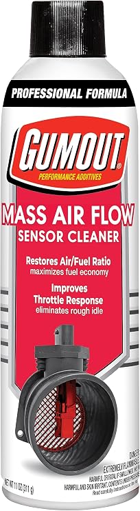 Gumout 540041 Professional Formula Mass Air Flow Sensor Cleaner Spray, 11 oz Safely Cleans Delicate MAF Sensors to Improve Engine Performance, Restore Power, Reduce Hesitation and Boost Fuel Economy