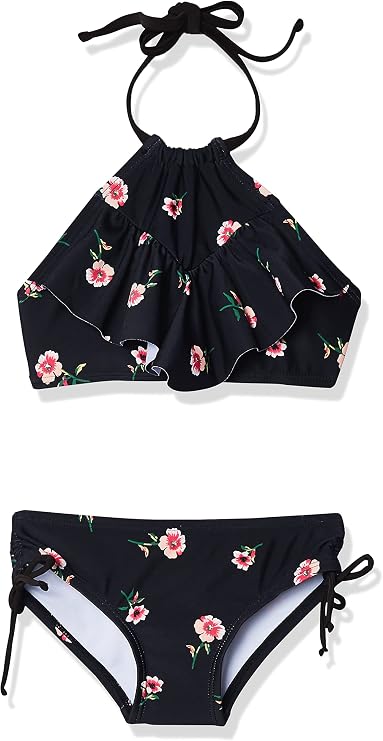 Kanu Surf Girls Morgan Ruffle Halter Bikini 2-Piece Swimsuit