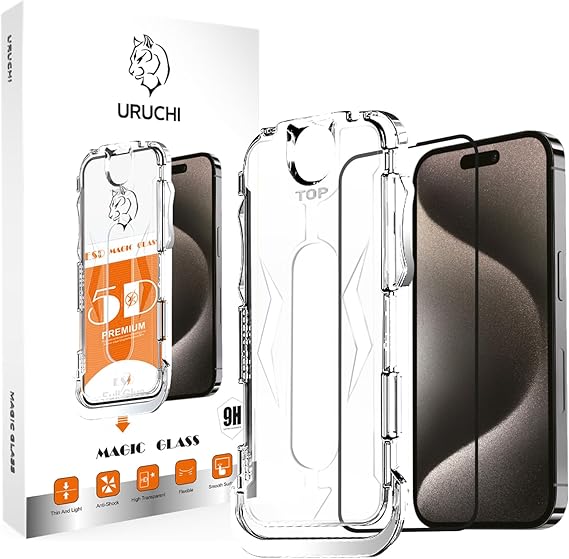 URUCHI Xiaomi Redmi Note 13 Pro 4G İle Uyumlu Hizalama Aparatlı ve Takılırken Camın Altında Kesinlikle Toz Bırakmayan Darbelere Karşı Ekstra Güçlü Ekran Koruyucu Cam