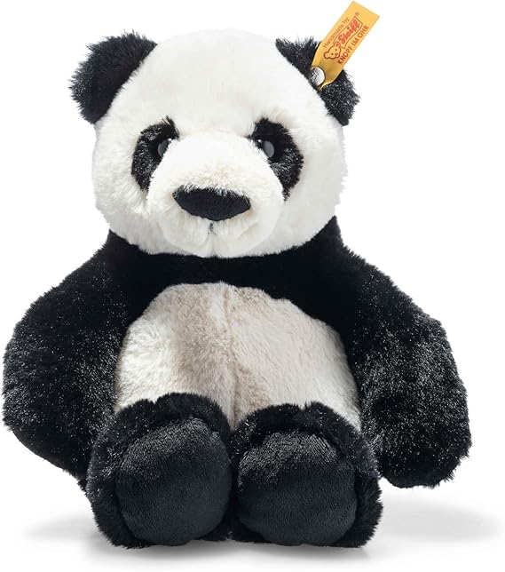 Steiff Ming Panda Plush Stuffed Animal Toy Friend, Black & White, 11"