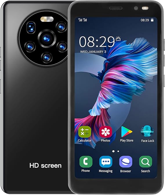 VBESTLIFE Unlocked Android Smartphone, 4GB+512MB, with 5.45in Display, 2MP Rear Camera, 3G Dual Card Dual Standby Mobile Phone(Black)