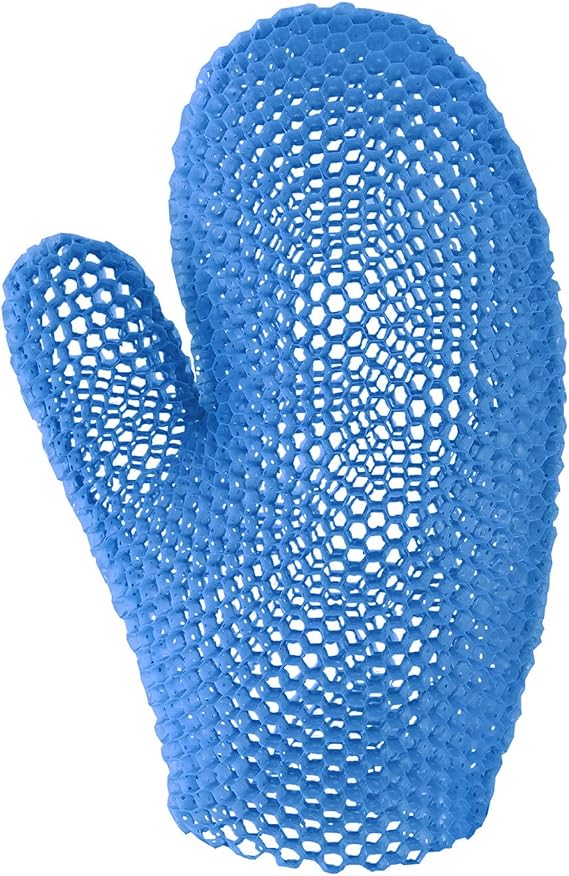 Supracor Spa Bath Mitt Body Exfoliator Face Scrub Sponge, Blue