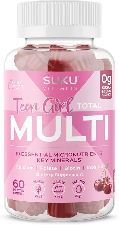 SUKU Teen Girl Multi Gummies, Energy, Skin & Immune Support