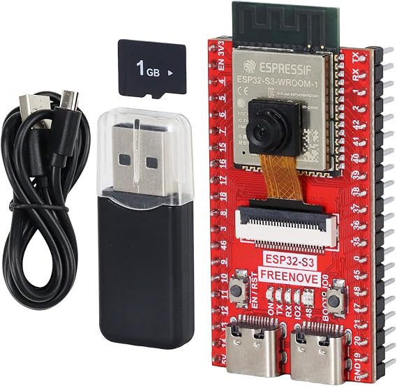 Freenove ESP32 ESP32-S3 Camera Board Kit (16 MB Flash) with 1GB Card