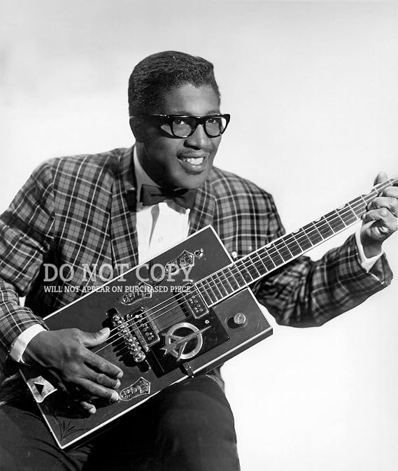 Bo Diddley Photograph 11 X 13 - Magnificent 1957 Publicity Portrait - Chess Records - Twang Machine Guitar - Rare Photo - Poster Art Print