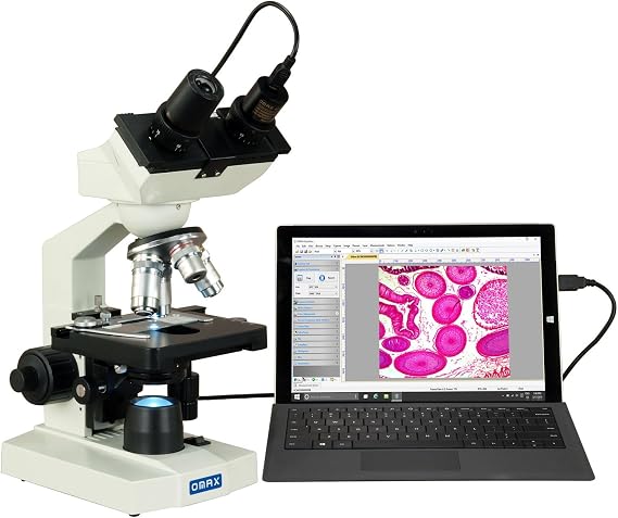 OMAX M82EZ-C03S 2500X LED Binocular Lab Compound Microscope with USB