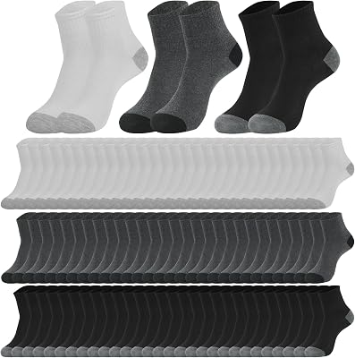 Sophproton 150 Pairs Mens Quarter Socks Bulk Pack Athletic Sports Colormatching Casual Quarter Ankle Socks for Men Women Unisex
