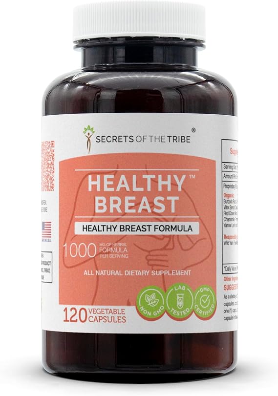 Secrets of the Tribe - Healthy Breast, Healthy Breast Formula, Herbal Supplement Blend (120 Capsules)