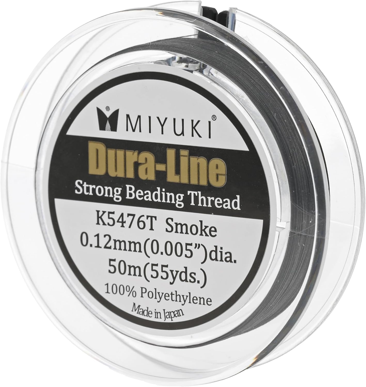 Dura-Line Beading Thread – Durable Braided String, Smoke, 0.12 mm in Diameter, 50-Meter Spool