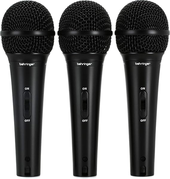 Behringer ULTRAVOICE XM1800S 3 Dynamic Cardioid Vocal and Instrument Microphones (Set of 3)