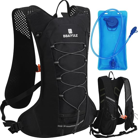 Hydration Backpack with 2L Hydration Bladder Water Backpack Large Running Vest Backpack Running Backpack for Men and Women Hiking Cycling (Only with 2 Litre Hydration Bladder)