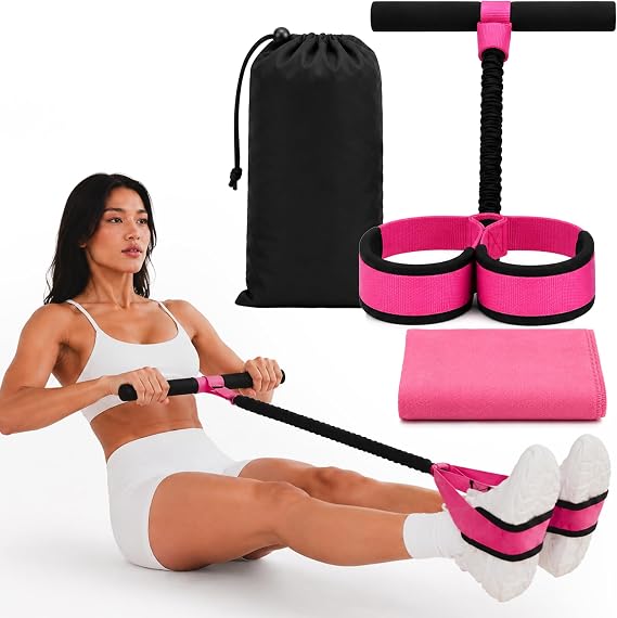 Pedal Resistance Band with Handle Exercise Fitness Bands for Home Workout