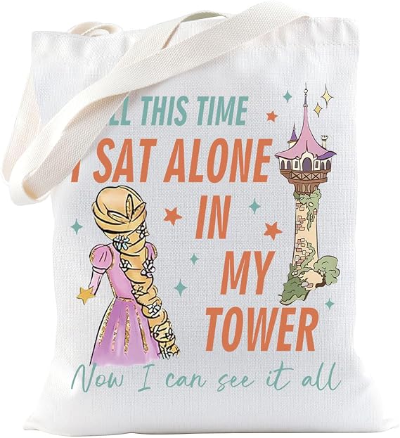 TSOTMO Princess Merch Cartoon Movie Merch Tote Bag for Princess Fans Showgirl Gift Magic WDW Girls Trip Reusable Grocery Bag