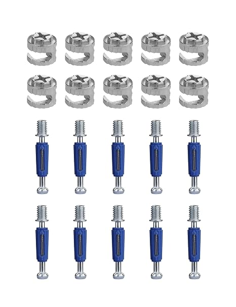 Cam Locks for Furniture 20 PCs, 12 x 11.2 mm Furniture Cam Lock Fasteners Compitable with IKEA Hardware Parts, Eccentric Wheels Repair Spare Parts Nut & Bolt Assortment Sets (12x11.2CamSet)