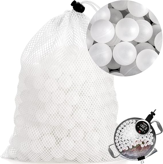 Lawei 300 PCS Sous Vide Cooking Balls, BPA Free 20mm Insulating Balls for Sous Vide, Vacuum Small Balls for Cookers Water Bath Cooking and Sous Vide Container, Reduces Heat Loss & Water Evaporation